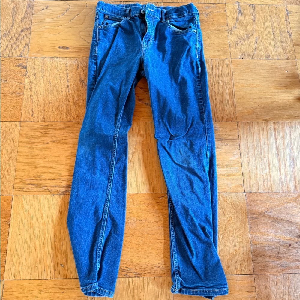 Blue Straight Jeans with Relaxed Fit